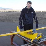 Davíð Freyr með Piper Cub